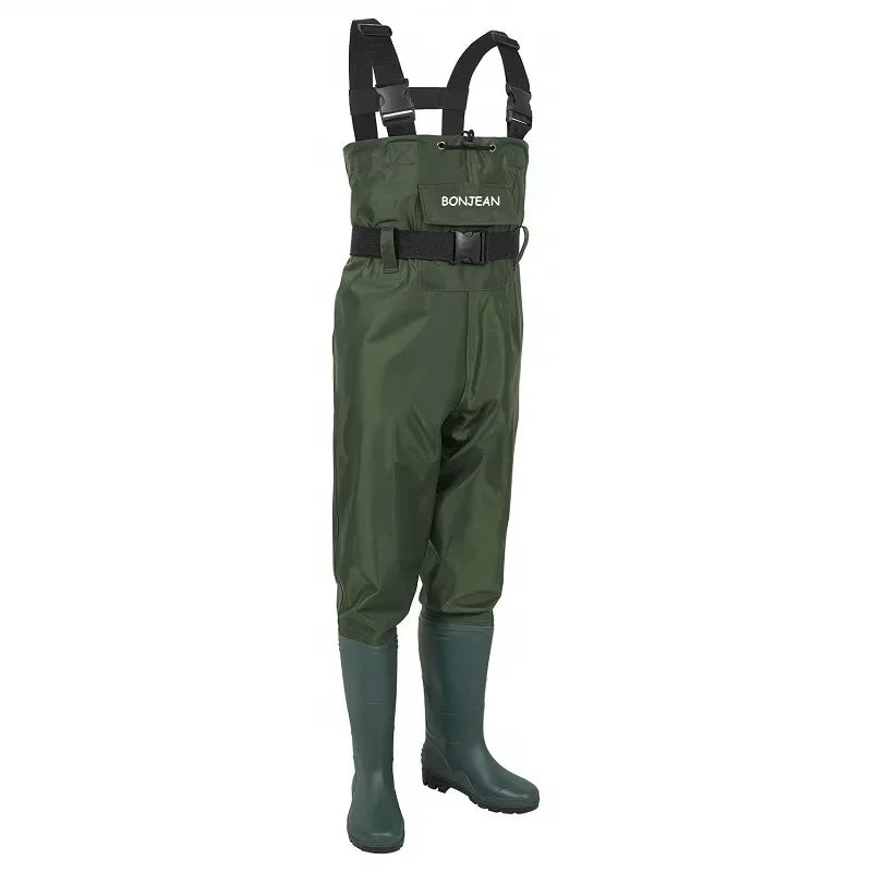 Fishing Waders Pants Durable Waterproof Breathable Chest-Lenght Wader With Boots Overalls Kit for Men Women Outdoor Raft Hunting