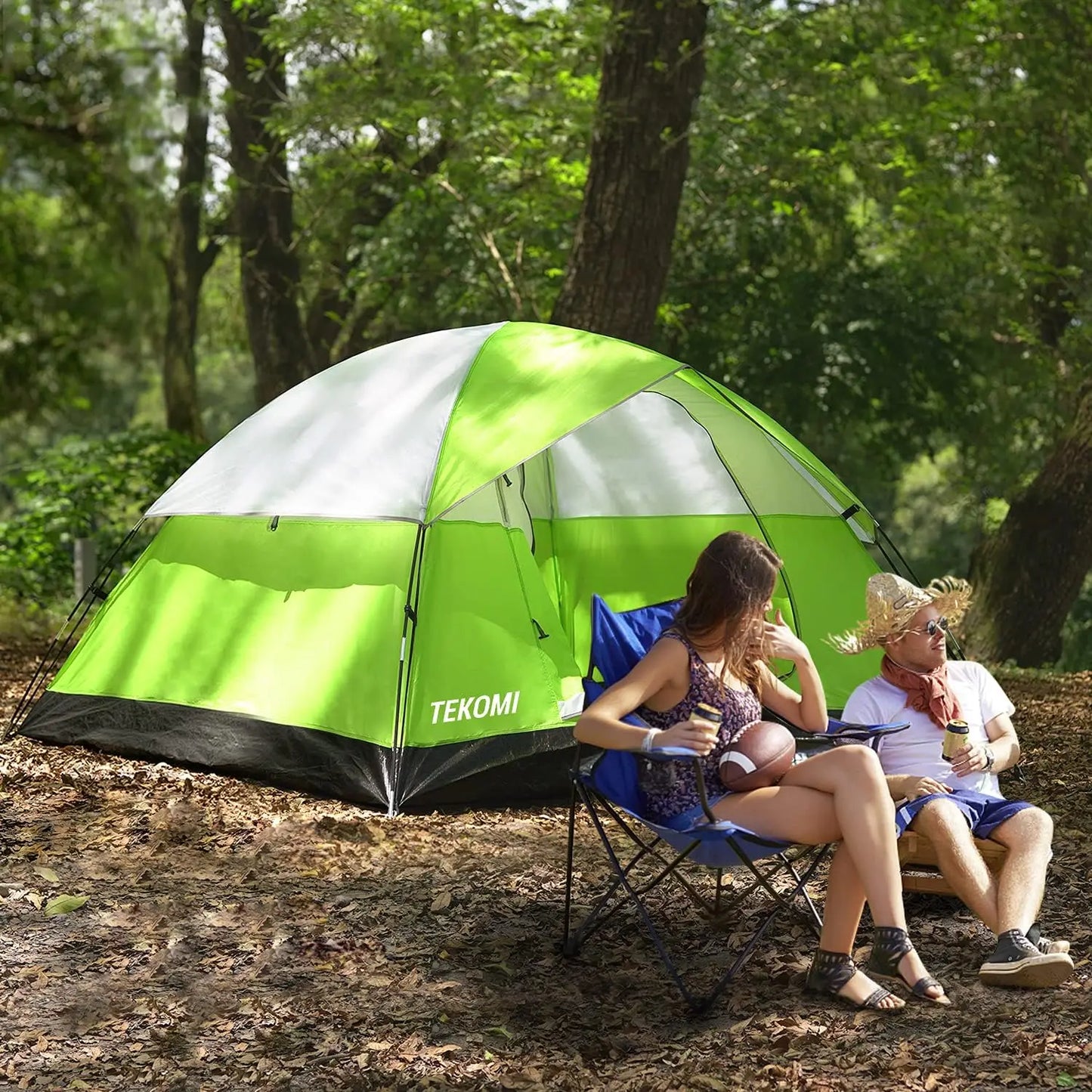 Waterproof Family Dome Tent, Instant Setup in 60 Seconds, Advanced Ventilation for Camping Hiking Outdoor, Dark Green