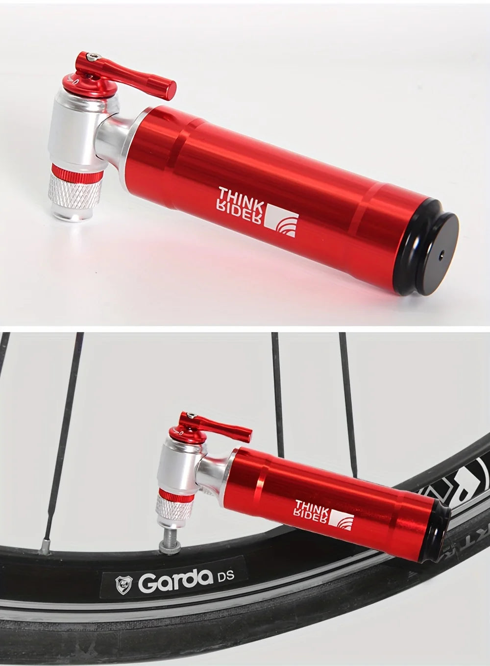 ThinkRider CO2 Pump For Bicycle Schrader Presta Adapter Bike Pump Inflator Aluminum Tire Tube Mini size MTB Bicycle Pumps CO2 Ca
