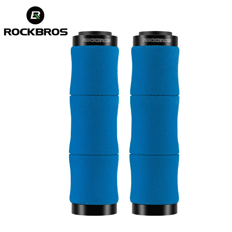ROCKBROS Bicycle Grips Sponge MTB Grips With Dust Plug Shock-absorbing Handlebar Bike Soft Ultraight Handle Cycling Accessories
