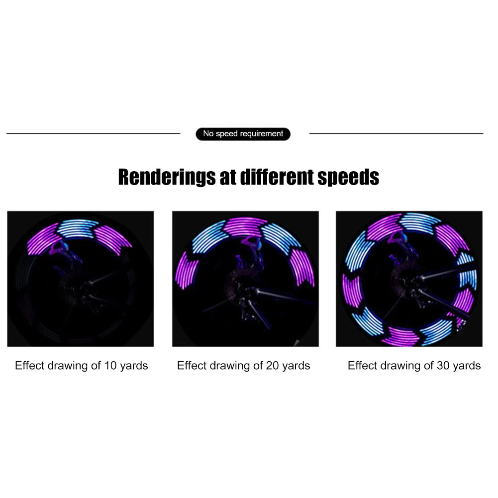14 RGB LED Bicycle Wheel Signal Tire Spoke Light Mountain Road Bike Warning Lamp