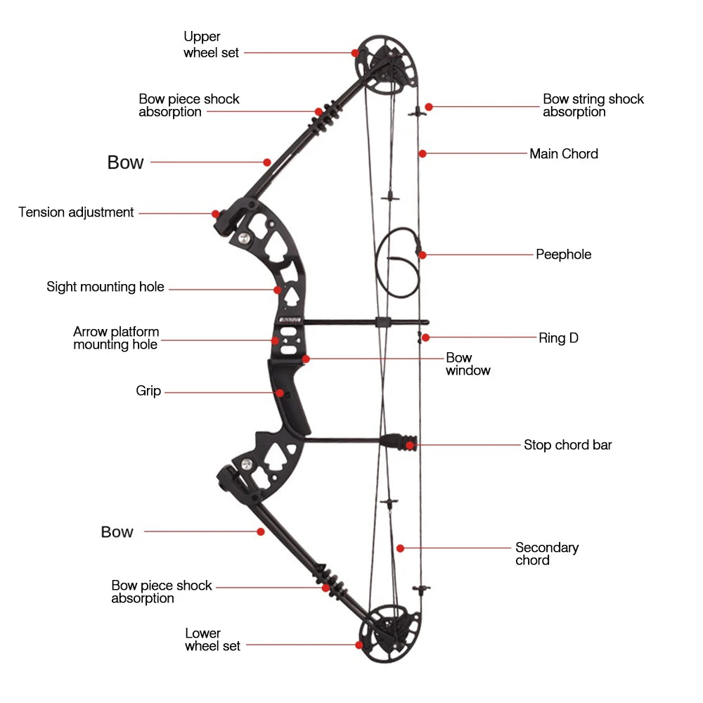 Battleship X Composite Pulley Bow and Arrow M125 Outdoor Archery Equipment 30-60lb Bow and Arrow Set