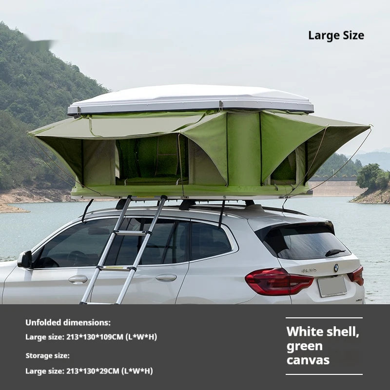 Durable Automatic Foldable Hard Top Roof Tent - For Sedan, SUV, Off-Road, Pickup & Outdoor Camping Self-Driving