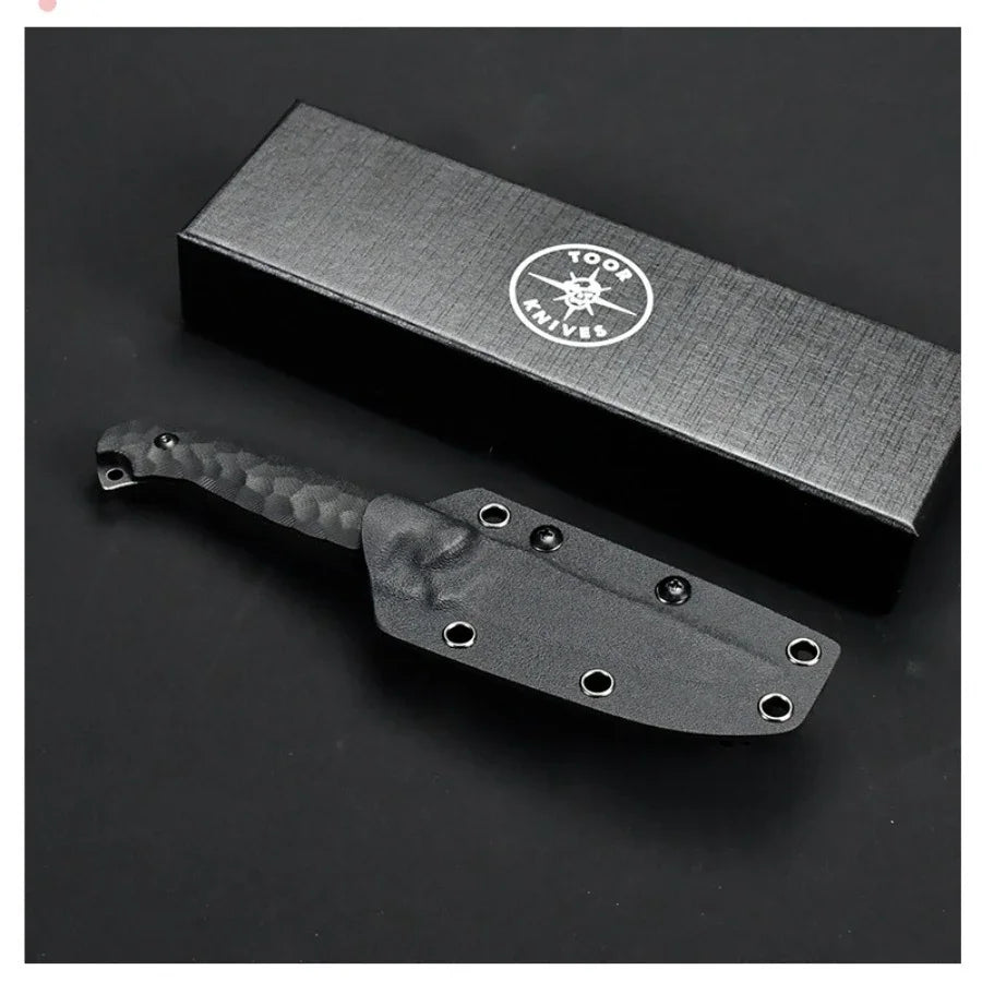 TOOR Secret Straight Knife 9Cr13Mov Blade G10 Textured Handle Outdoor High-altitude Tactical Knife - Self-defense Safety Tool
