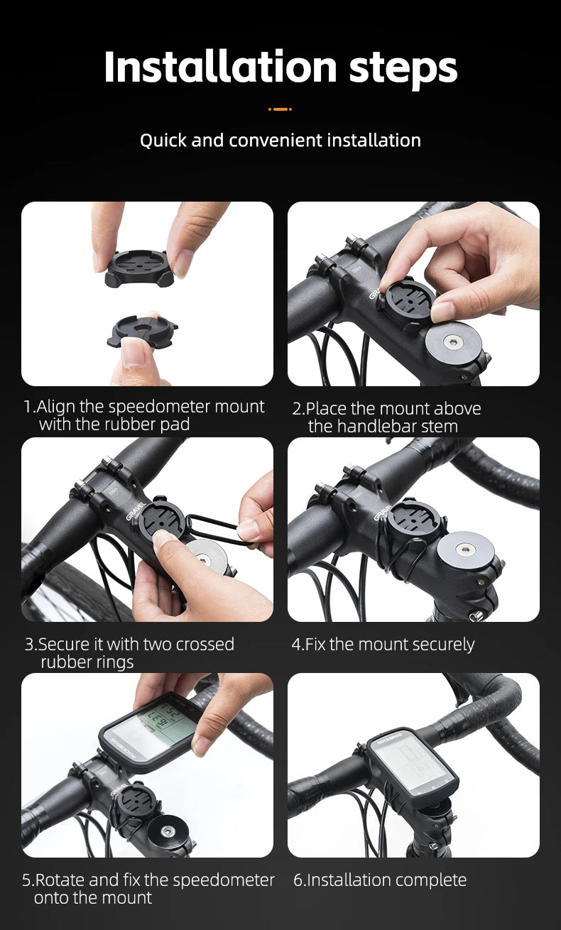 ROCKBROS Wireless GPS Bicycle Computer - Speed Measurement, Positioning, Odometer with Cadence Sensor for Mountain Road Cycling