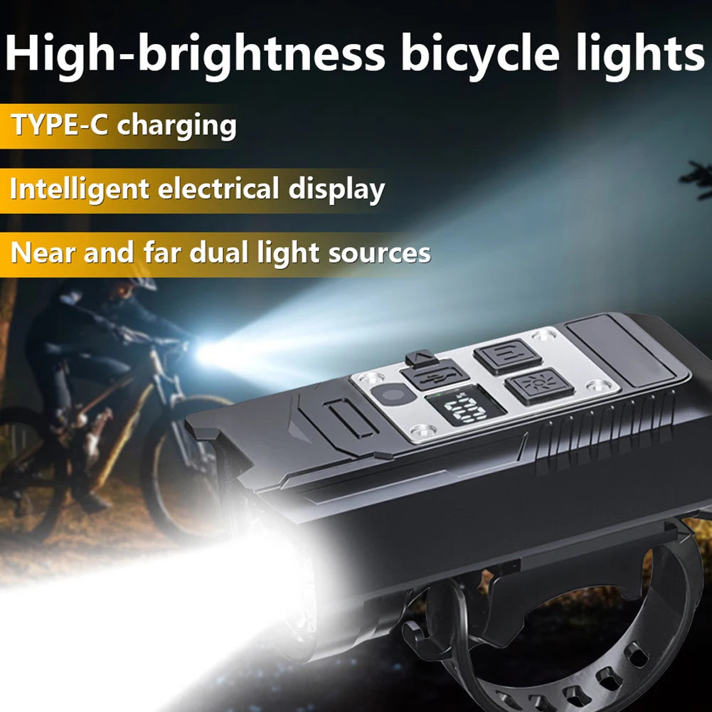 9LED Bike Light Type-C Rechargeable Bicycle Front Lights Intelligent Sensor MTB Flashlight Bike Headlight for Cycling Front Lamp