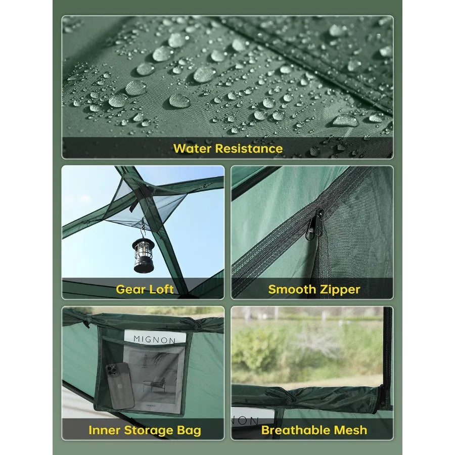 Camping Tent 4 Person Tent for Camping Setup in 60 Seconds 4 Person Pop up Tents Hub Tents WaterResistant Windproof Instant Cab