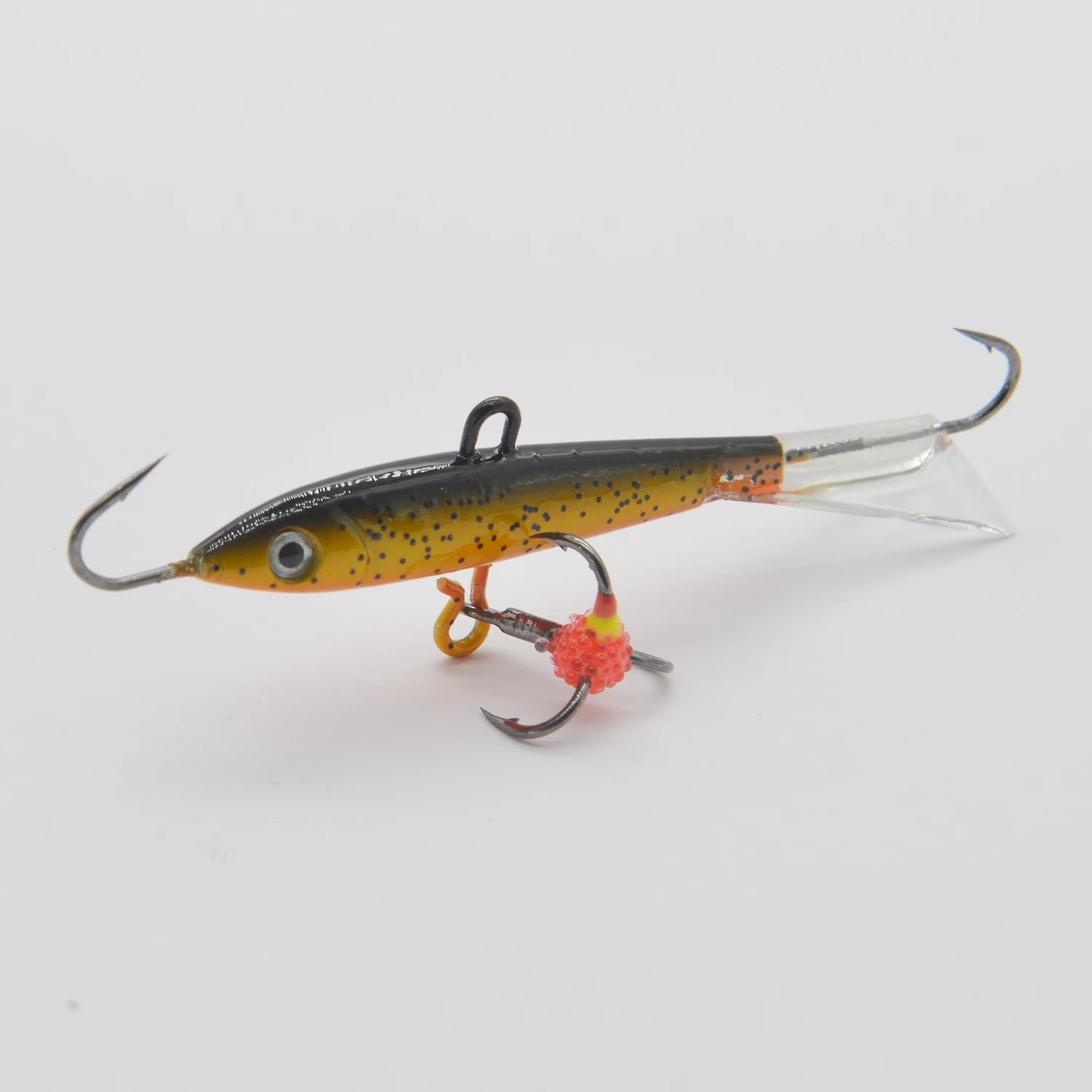 Ice Fishing Lures with Glide Tail Wings Winter Ice Jigging Fishing Jigs for Bass Perch Walleye Pike Bluegill Vertical Jigs