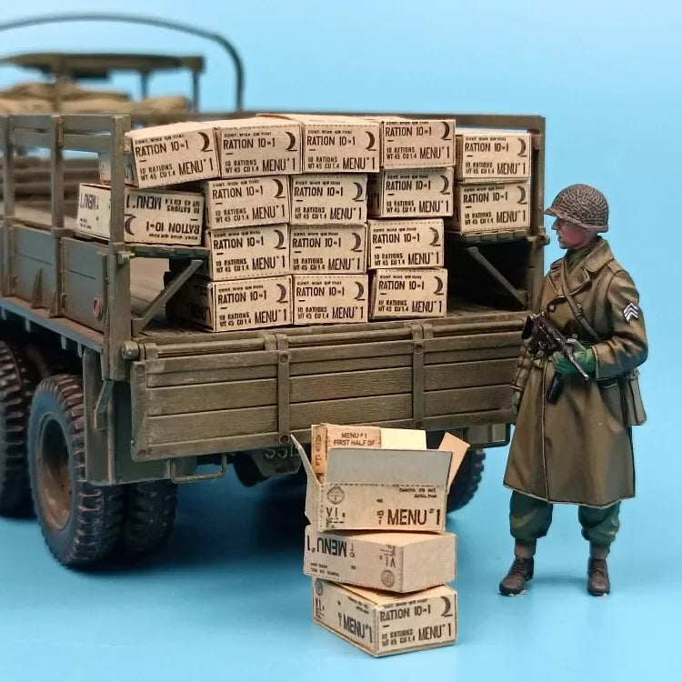 1:35 Diorama Military Food Paper Quality Supply Carton Model Armour Tank Scene Model Tools Military Scenic Props Models Toys