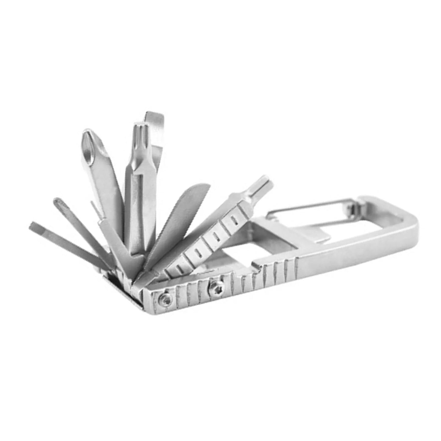 Keychain Screwdriver 12 in 1 Foldable Multi Functional Stainless Steel Rust Prevention Multitool for Outdoor Activities