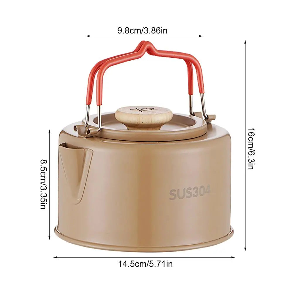 Camping Water Kettle 1.1L Pinic Kettle Tea Coffee Pot Aluminium Alloy Teapot Outdoor Kettles Coffee Maker Cookware for camping