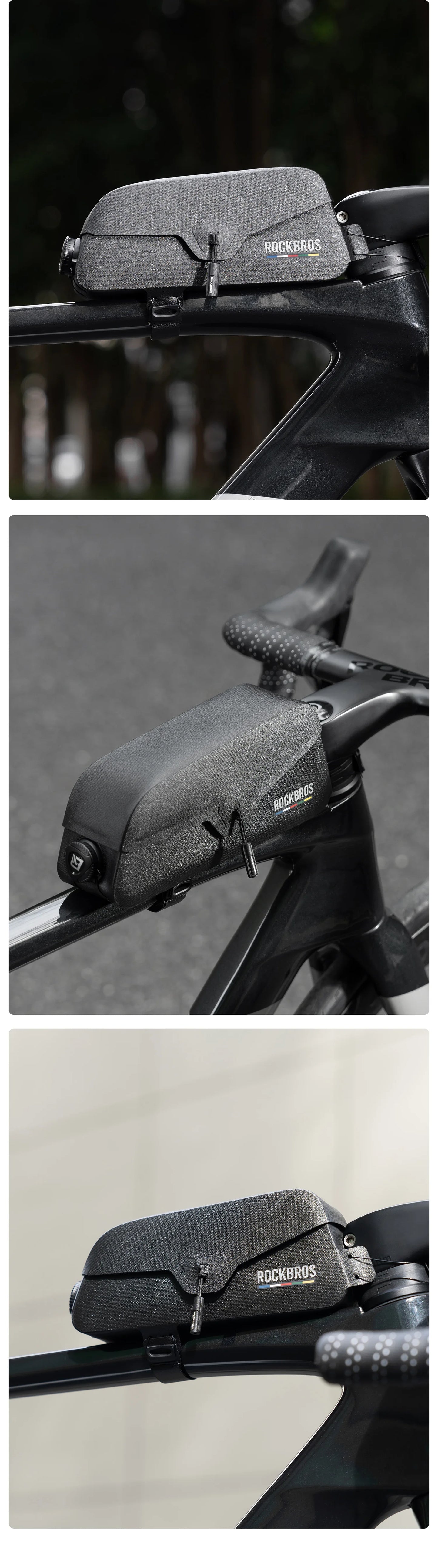 ROCKBROS ROAD TO SKY Magnetic Bicycle Bags Lid Top Tube Bag Waterproof Suction Front Bag Mobile Phone Bags