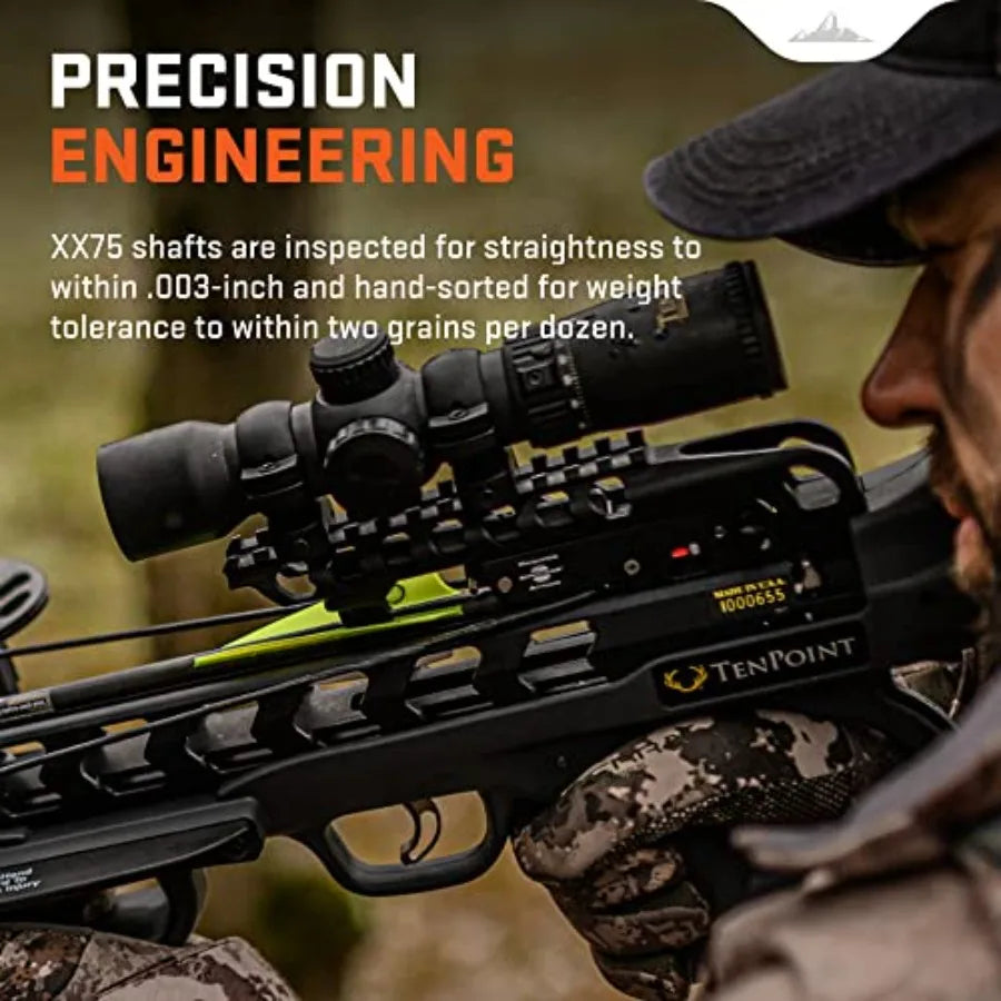 Wicked Ridge by TenPoint XX75 Pack of Six 20 2219 Aluminum Crossbow Arrows 459-Grains.003 Straightness with Alpha-Nock