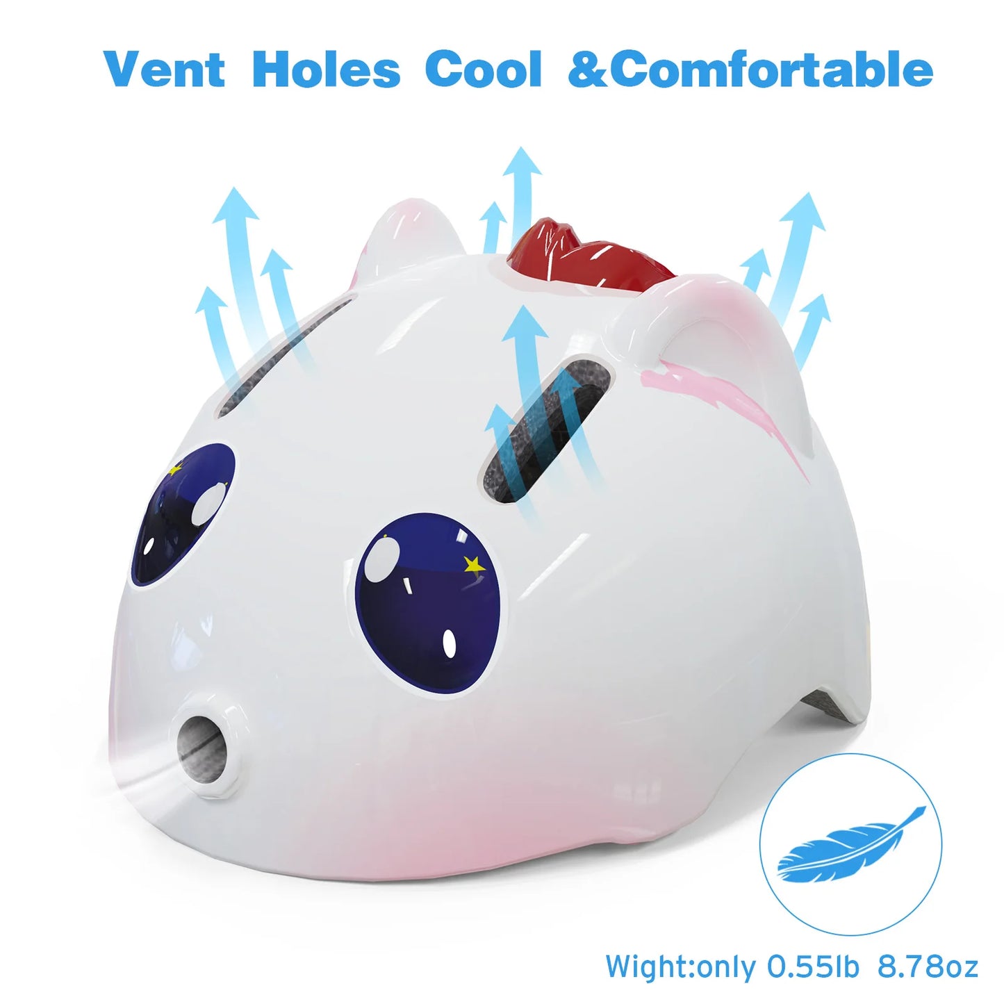 Toddler Kids Bike Helmet,3D Children Bicycle Helmet for Boys and Girls,Adjustable Lightweight Helmet,Age 3-10 for Bicycle Helmet