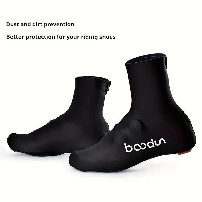 Waterproof Reflective Bicycle Shoe Covers – Dustproof, Windproof, Warm Cycling Overshoes, High-Elasticity Booties for Road & Mou