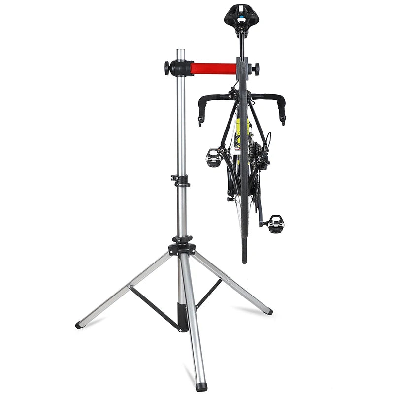 WEST BIKING Portable Bike Repair Stand Aluminum Alloy MTB Road Bicycle Repair Workstand Adjustable Storage Display Stand