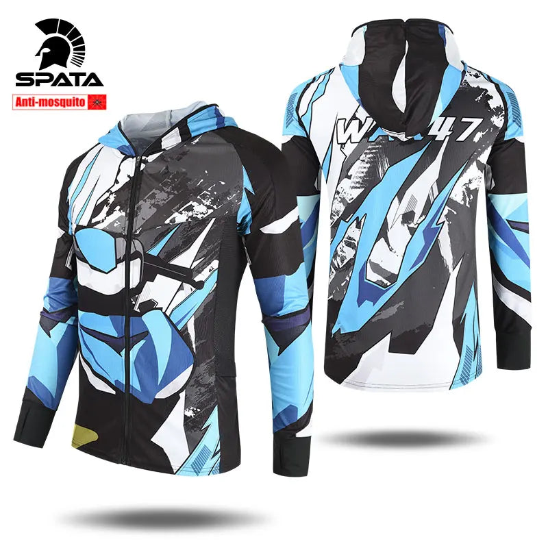 New SPATA Professional Anti-mosquito Fishing Shirts Sun Protection Anti-uv Long-sleeve Fishing Jerseys Clothing Fishing Clothes