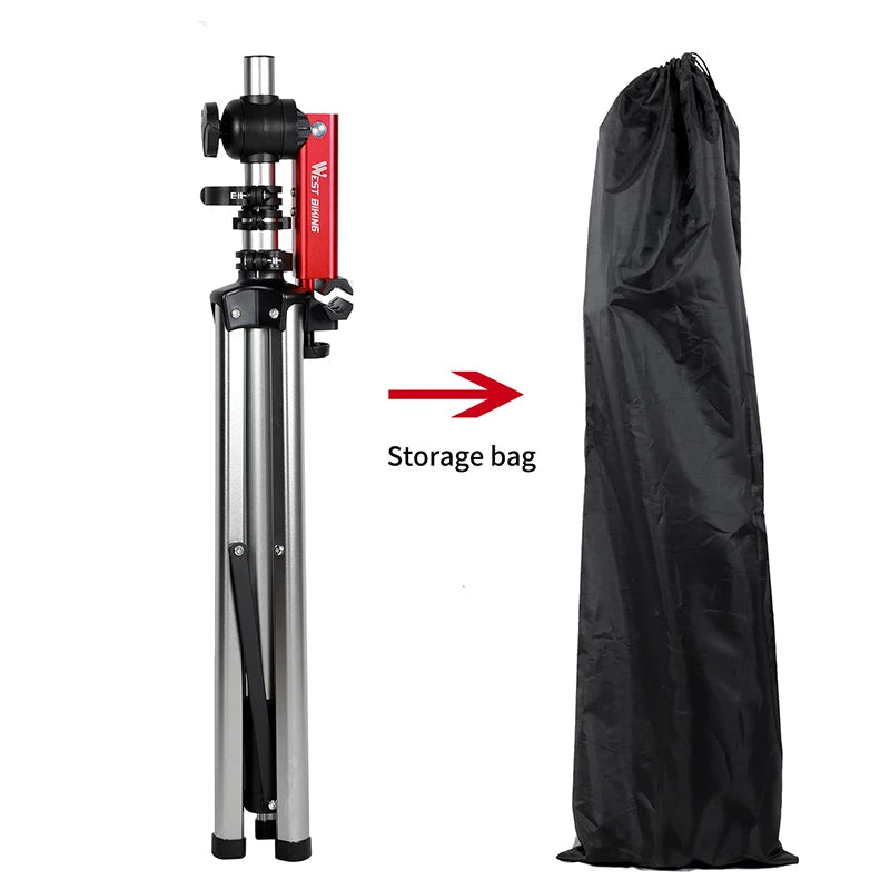 WEST BIKING Portable Bike Repair Stand Aluminum Alloy MTB Road Bicycle Repair Workstand Adjustable Storage Display Stand