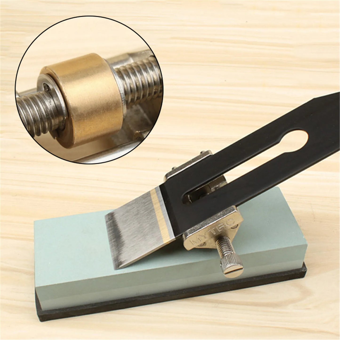 Chisel Sharpener Fixed Angle Honing Guide Stainless Steel Brass Roller For Blade Flat Chisel Edge Sharpen Kitchen Tool