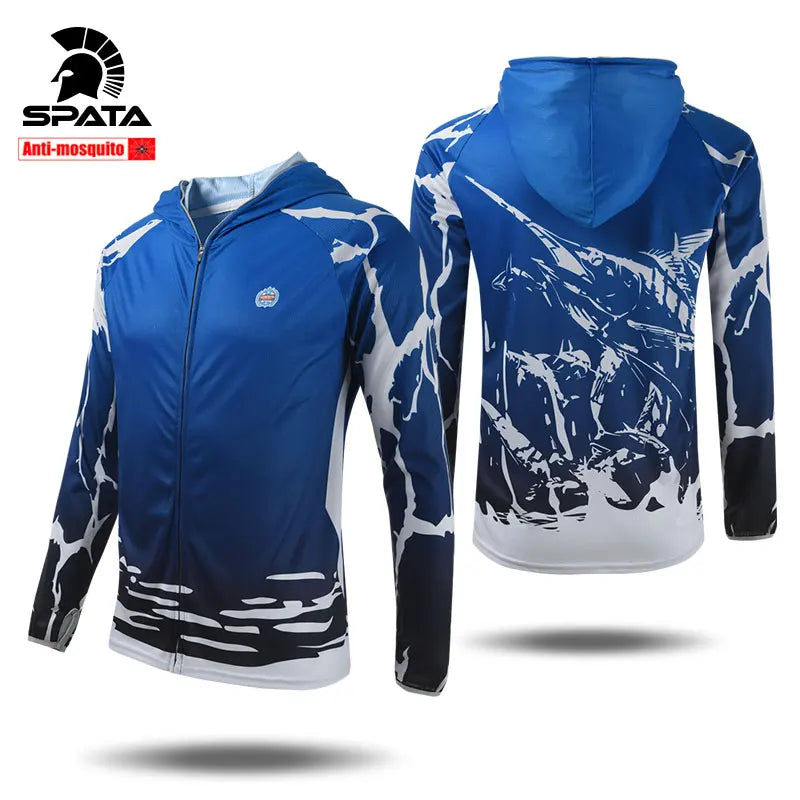 New SPATA Professional Anti-mosquito Fishing Shirts Sun Protection Anti-uv Long-sleeve Fishing Jerseys Clothing Fishing Clothes