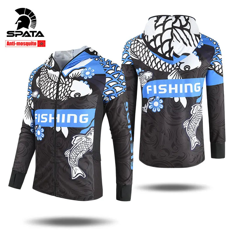 New SPATA Professional Anti-mosquito Fishing Shirts Sun Protection Anti-uv Long-sleeve Fishing Jerseys Clothing Fishing Clothes