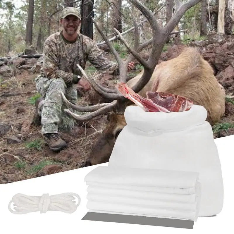 Hunting Game Bags 6X Moose Game Bags With Reflective Strip Reusable Wild Game Meat Bags Hunting Accessories For Elk Caribou Deer