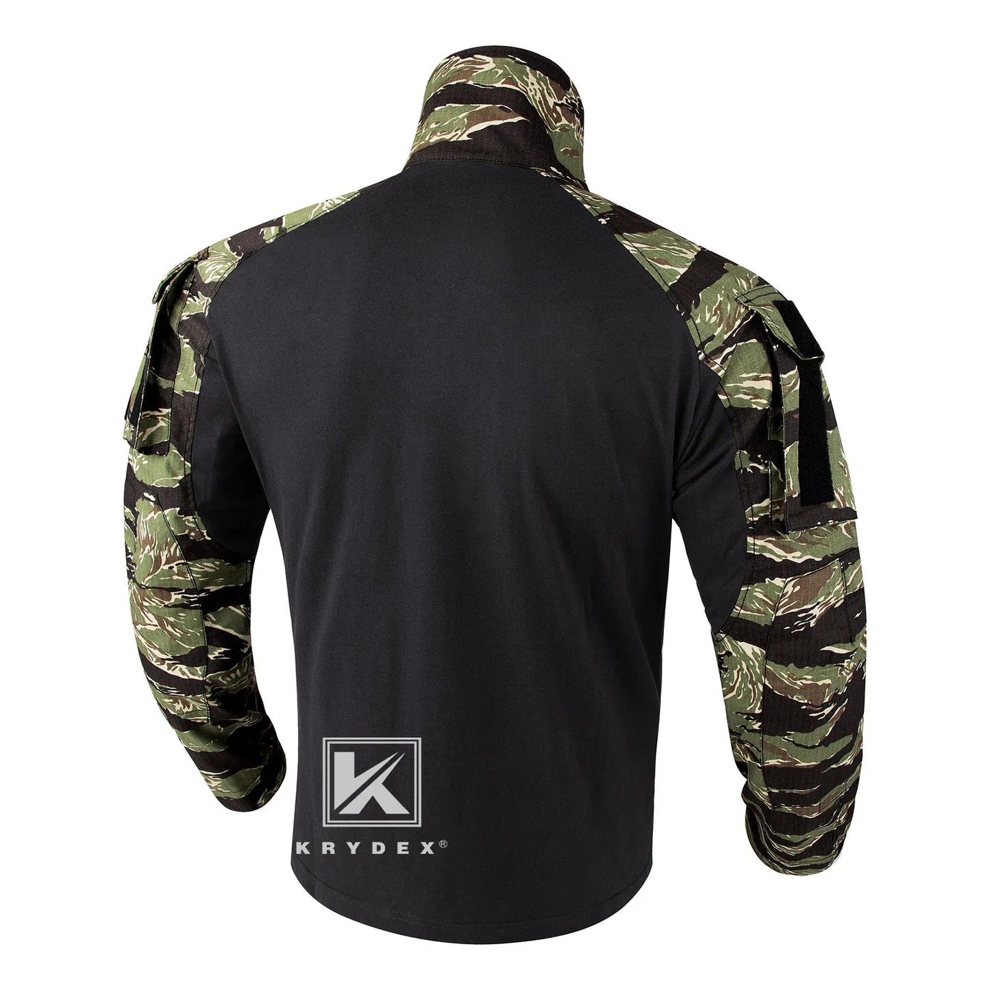 KRYDEX Camouflage Combat Uniform Clothing Hunting Hiking Tactical Shirt & Pants Suit Kit Tiger Stripe Camo