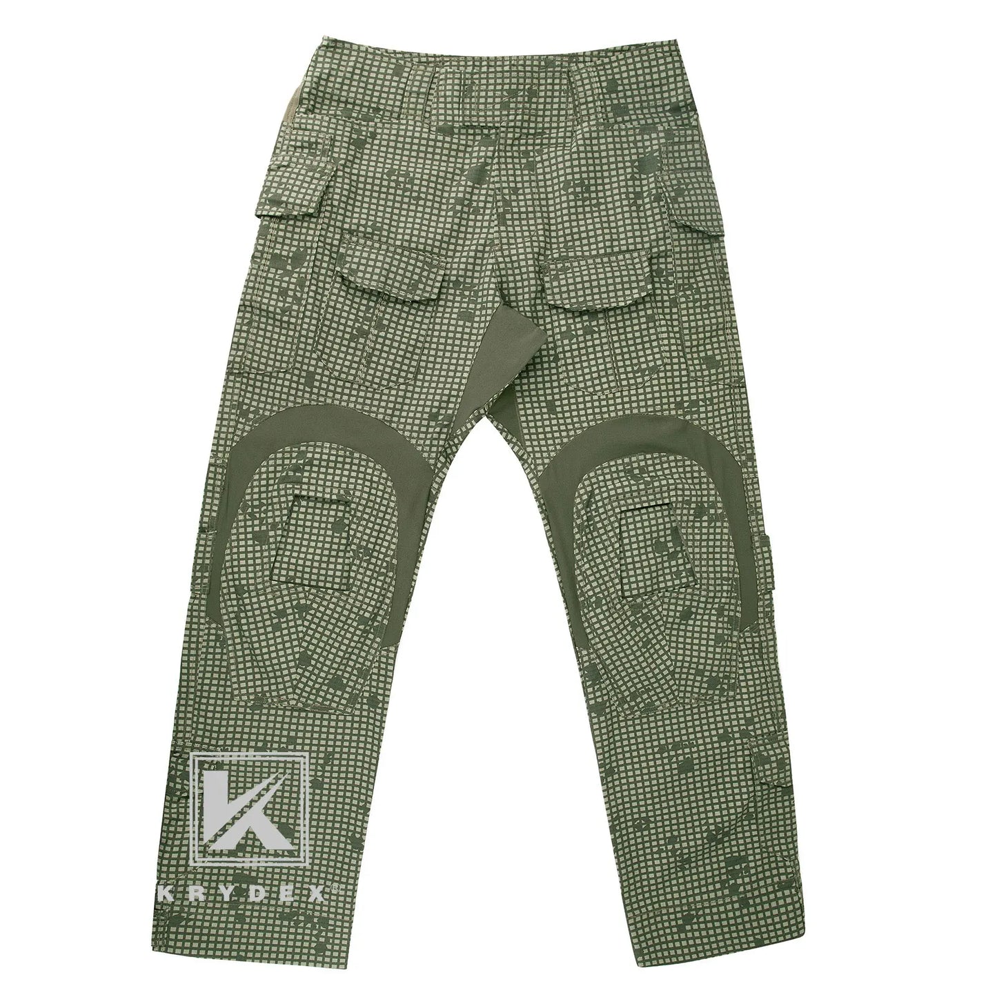 KRYDEX Camouflage Tactical Combat Pants Tactical Combat Trousers Knee Pads Outdoor Hunting Uniform Gear