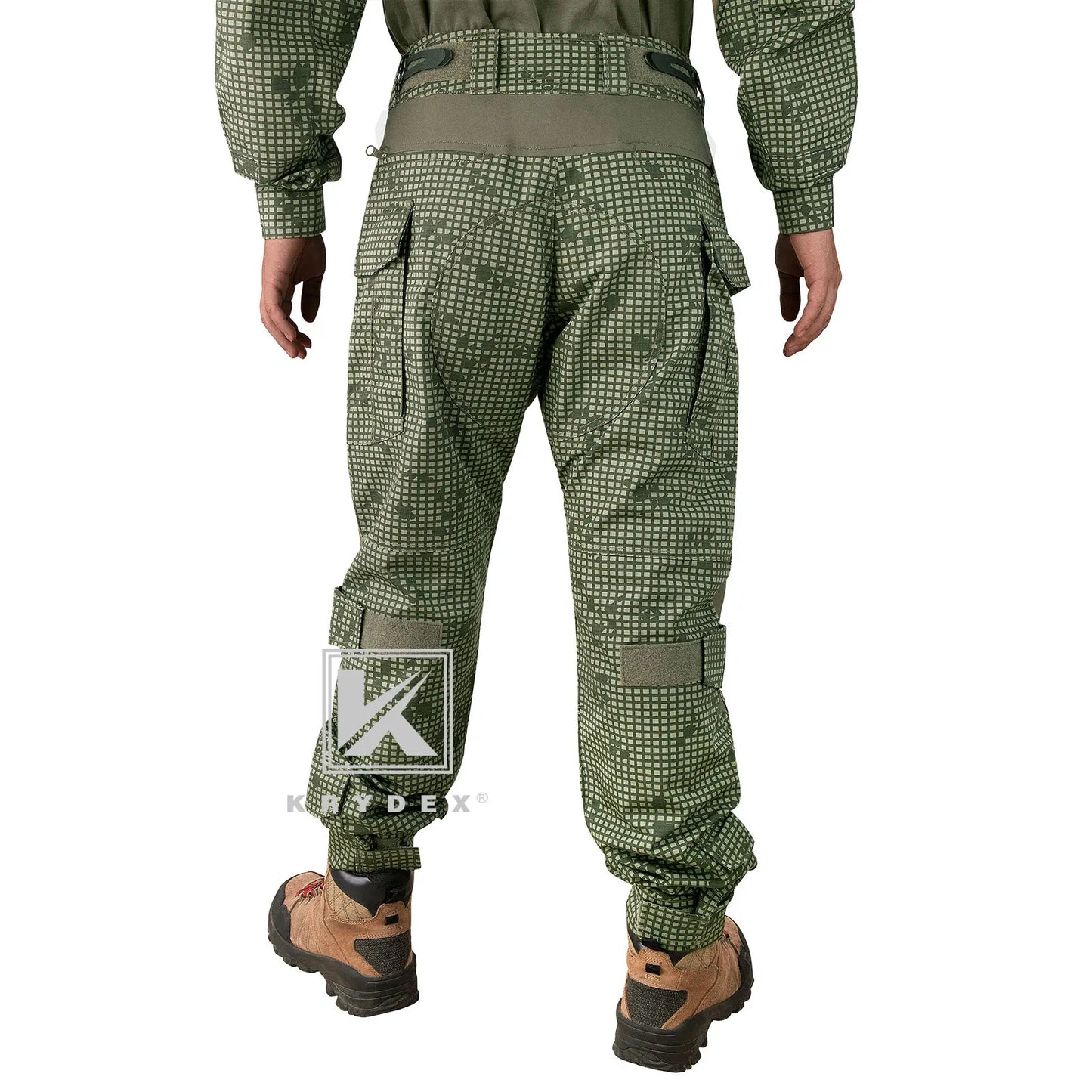 KRYDEX Camouflage Tactical Combat Pants Tactical Combat Trousers Knee Pads Outdoor Hunting Uniform Gear