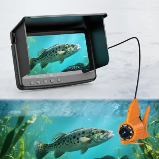 Underwater Fishing Camera 5-Inch 720P DVR Recording with 32GB Storage 8 IR Night Lights 10000mAh Battery 66FT Cable Portable Fi
