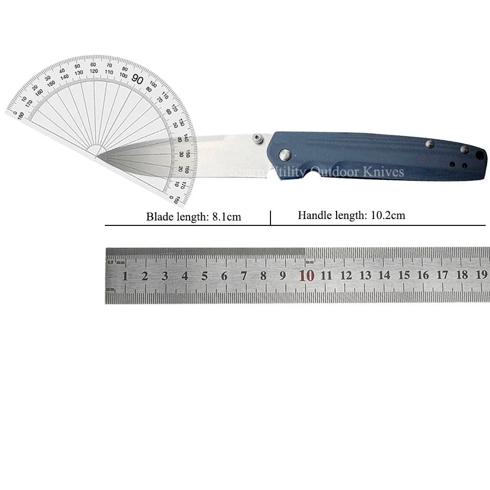 BM 485 Outdoor Self Defense Folding Blade Knife Utility G-10 Handles EDC Pocket Tactical Rescue Sharp Tools Hunting Jackknife