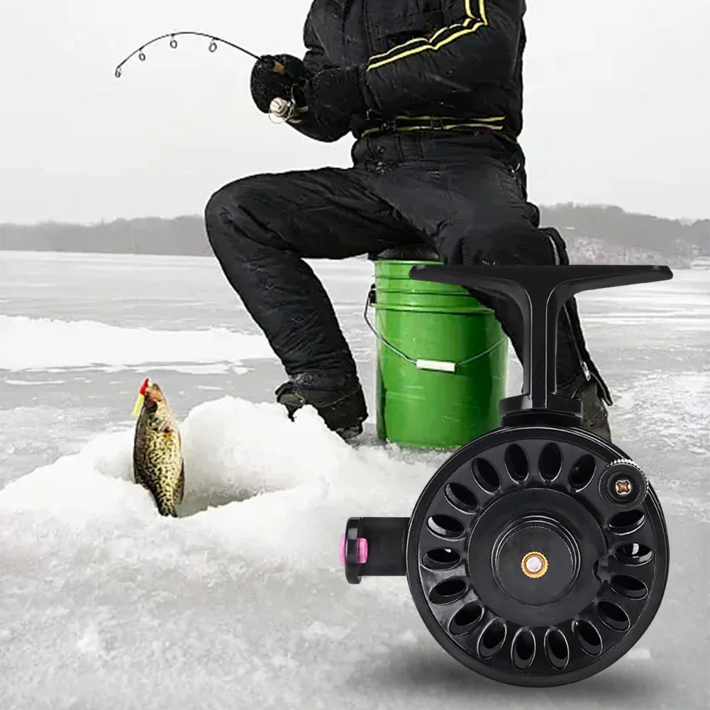 Ice Fishing Reel ABS Lightweight Fly Wheel Front Reel Fly Fishing Reel for Trout Pike Fishing Accessories