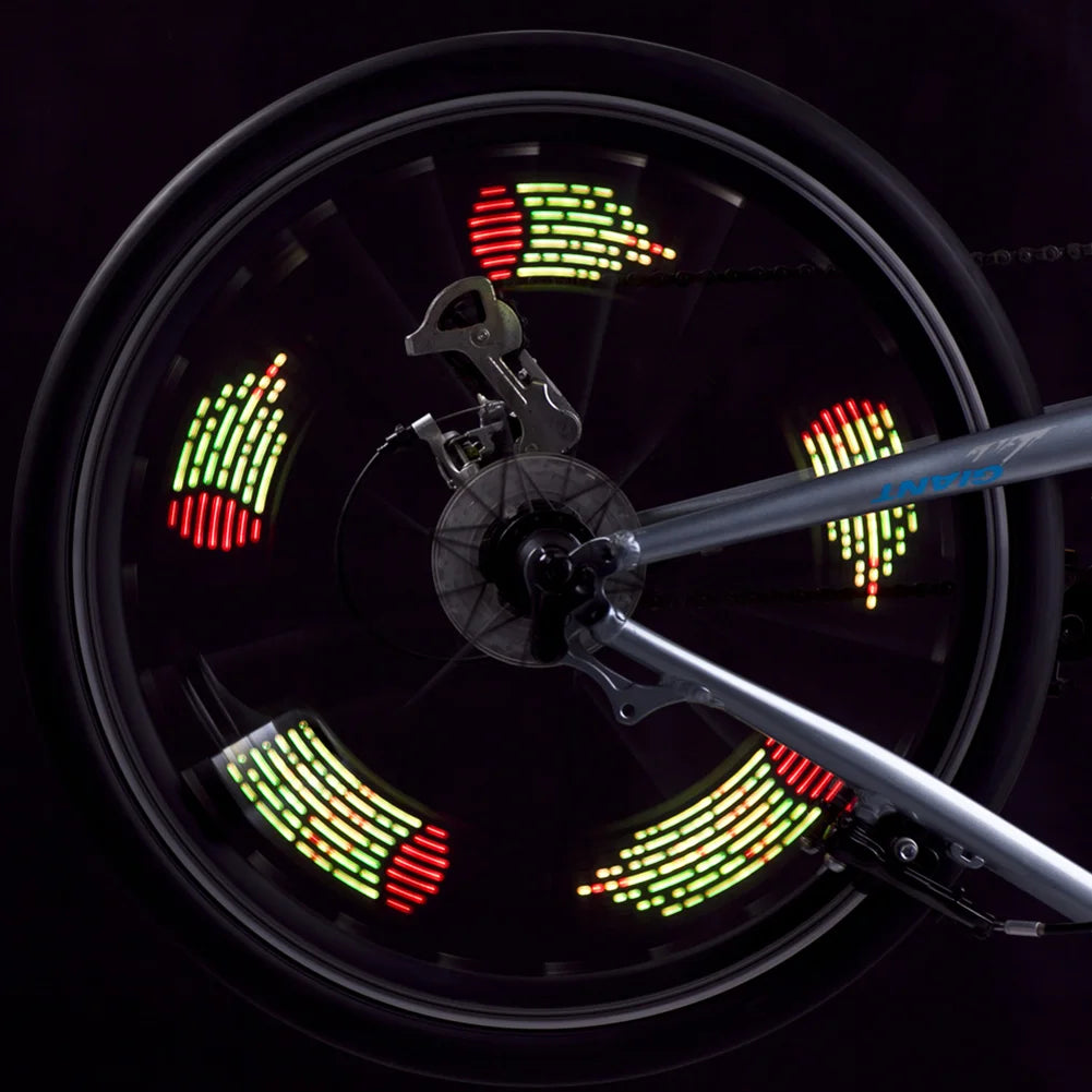 14 RGB LED Bicycle Wheel Signal Tire Spoke Light Mountain Road Bike Warning Lamp
