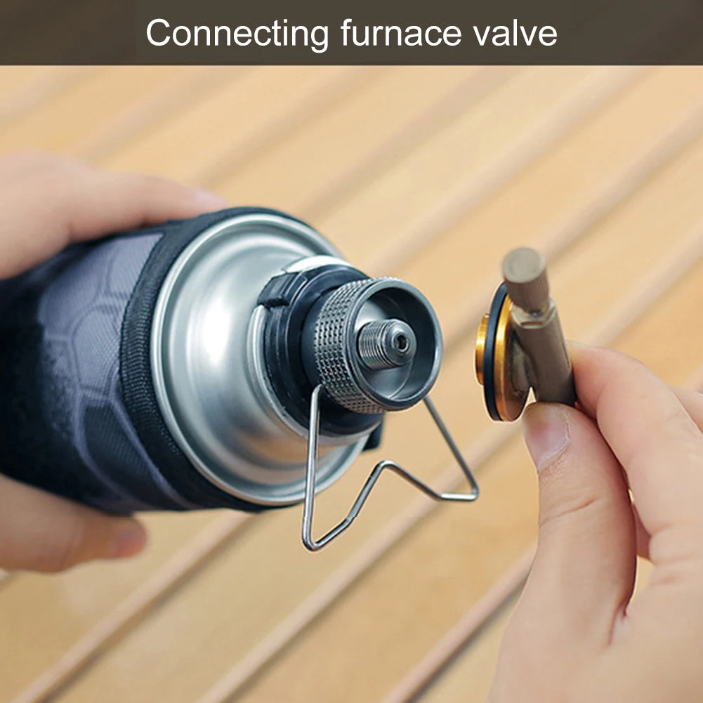 Portable Gas Stove Adapter Aluminum Alloy Camping Gas Converter Lightweight Gas Tank Adapter Compact for Outdoor Cooking