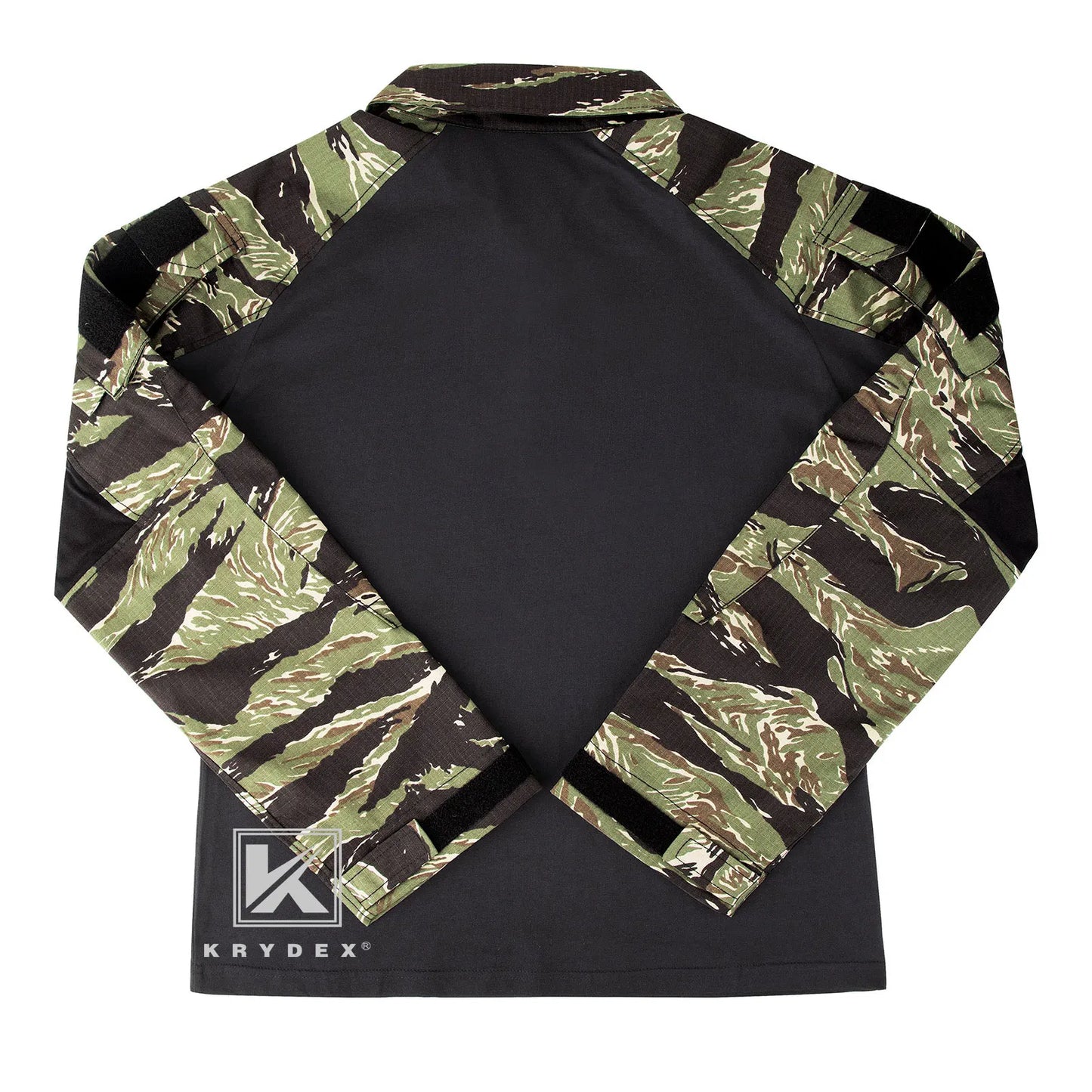 KRYDEX Camouflage Combat Uniform Clothing Hunting Hiking Tactical Shirt & Pants Suit Kit Tiger Stripe Camo