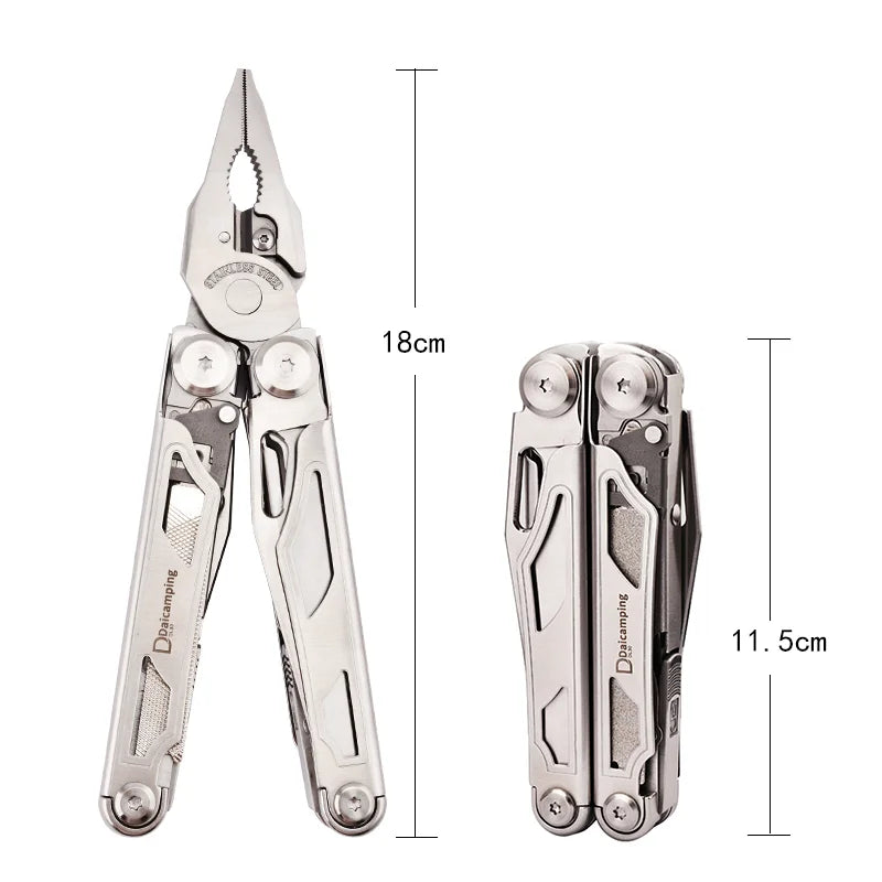 Daicamping 30Yellow Multifunctional Multi Tool Multi-tool Sets Cutter Pliers Folding Knife Multitools Hand Tools Set