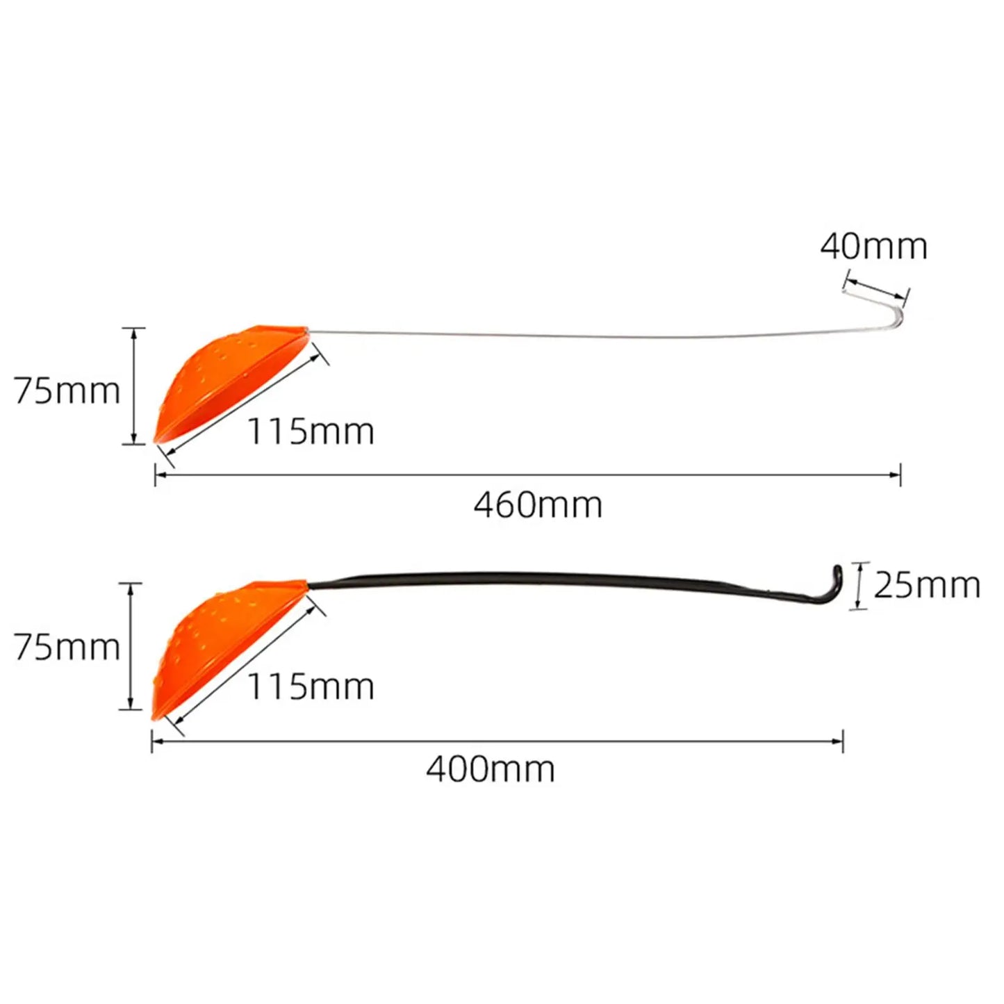 Compact Plastic Ice Fishing Slag Skimmer Spoon Tool for Fishing Box Cooler and Winter Rods