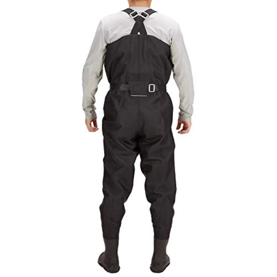 3D Boot Feet Game Wader Ultra High Strength Nylon PVC Fishing Hunting Chest Waders for Men in Black with Waterproof and Durable