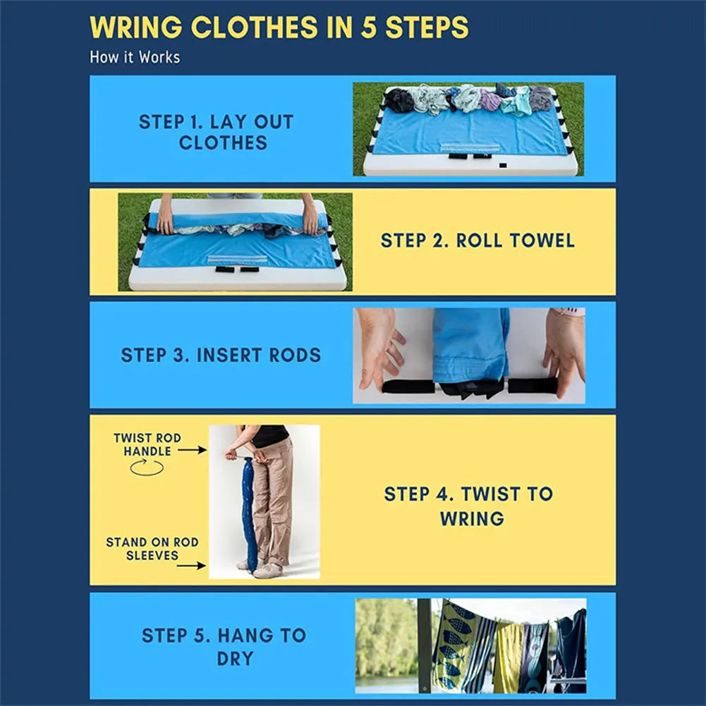 Clothes Wringer Manual Hand Crank Clothes Wringing Device Towel Wringer for Camping Hotel and Travel