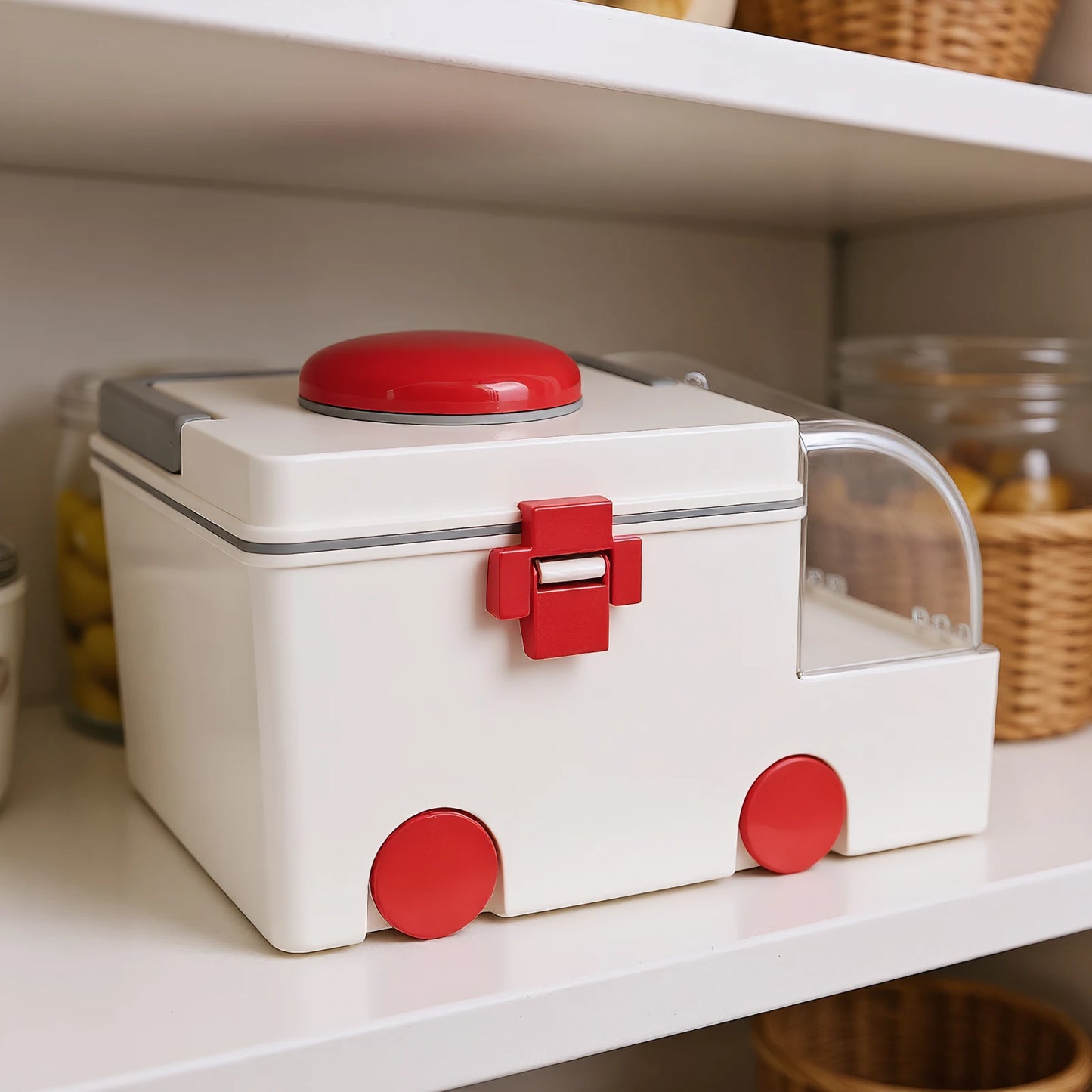 Car-Shaped Household Medicine Box Large Capacity Home Medicine Organizer Wear Resist Plastic First Aid Kit for Room Decor