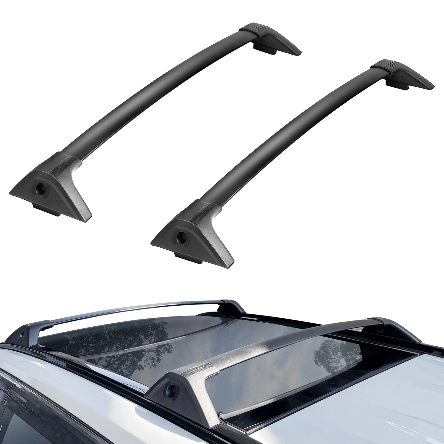 SucceBuy Roof Rack Cross Bars Compatible with Toyota RAV4 2019-2023 160lbs Load Capacity Aluminum Anti-Rust Crossbars with Locks