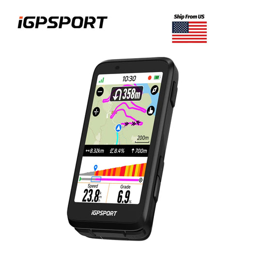 iGPSPORT Bicycle GPS Computer BiNavi Touchscreen Map Navigation 35 Hours Battery Life  IPX7 Waterproof Route Planning