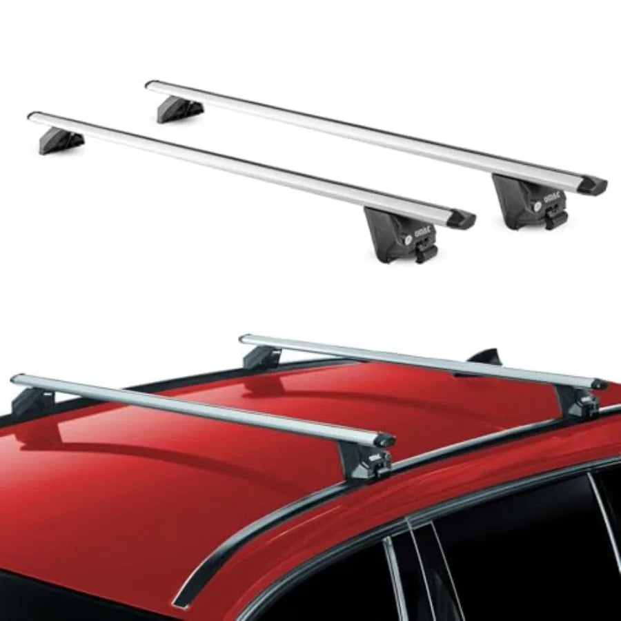 Roof Rack Cross Bars for Hyundai Santa Fe 2013-2018 Heavy Duty Lockable 220Lbs Aluminium Silver 2Pcs fits Cargo Carriers Kayak
