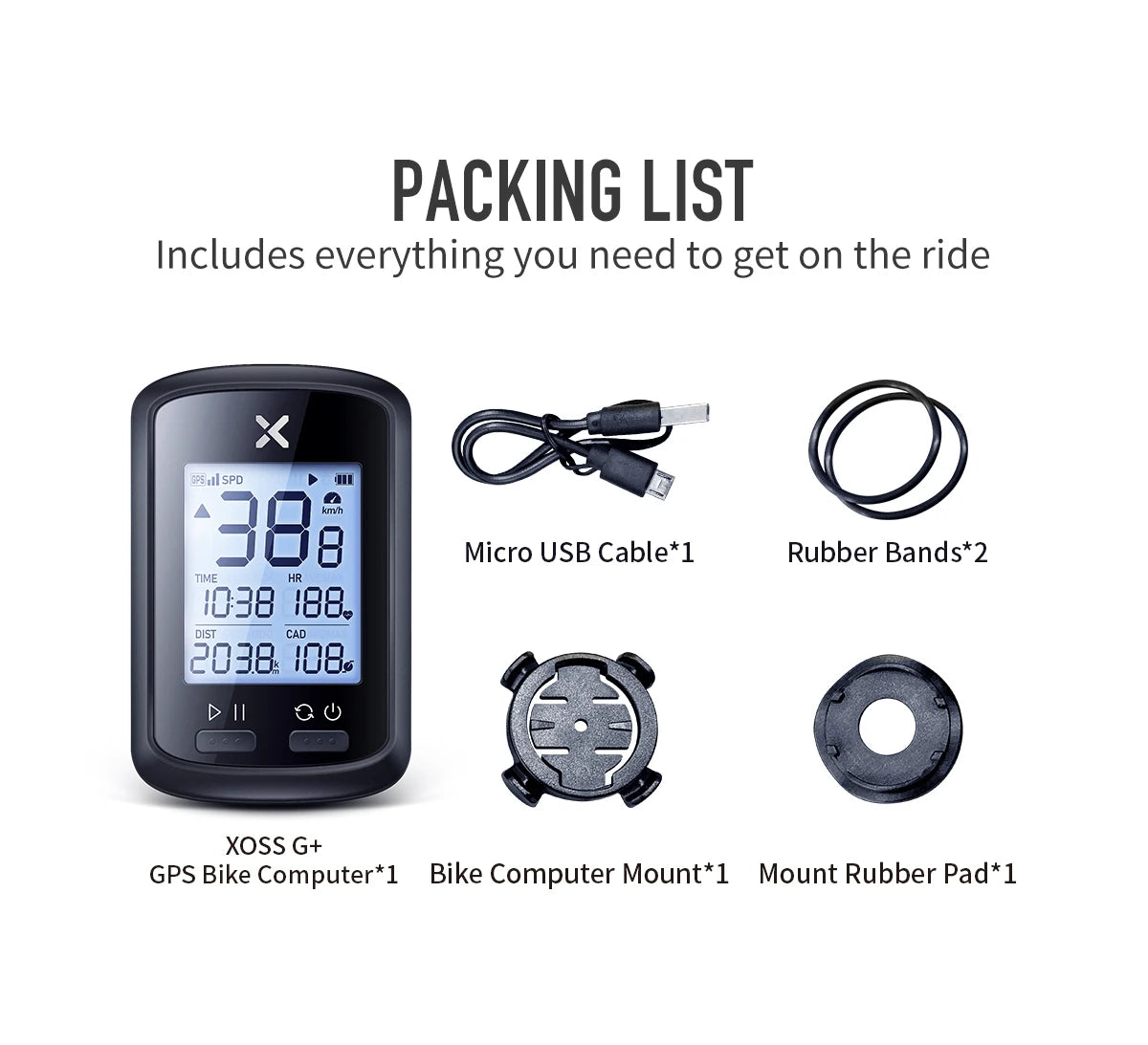 XOSS G plus G bike GPS Bicycle Computer Wireless Speedometer IPX7 Waterproof cycling GPS Cycling Odometer Bicycle speedometer