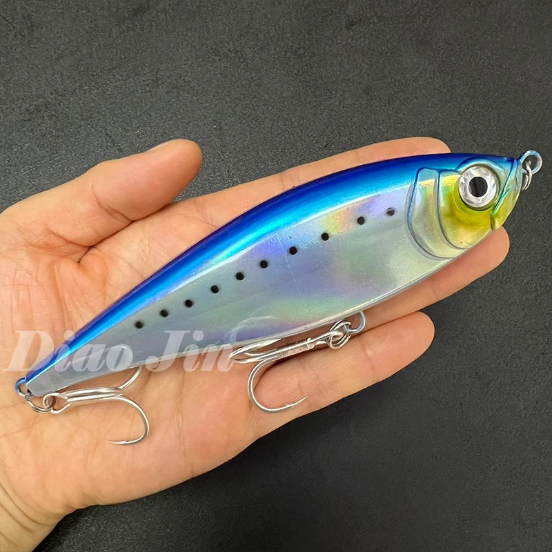 130mm 48g Pencil Fishing Lures Saltwater Trout Pesca Artificial Twitchbait 3D Floating Wobblers for Twitch Fishing Equipment