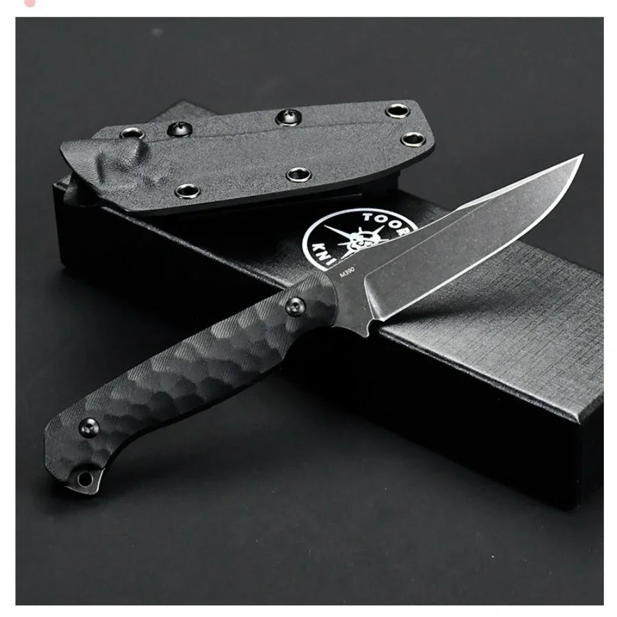 TOOR Secret Straight Knife 9Cr13Mov Blade G10 Textured Handle Outdoor High-altitude Tactical Knife - Self-defense Safety Tool