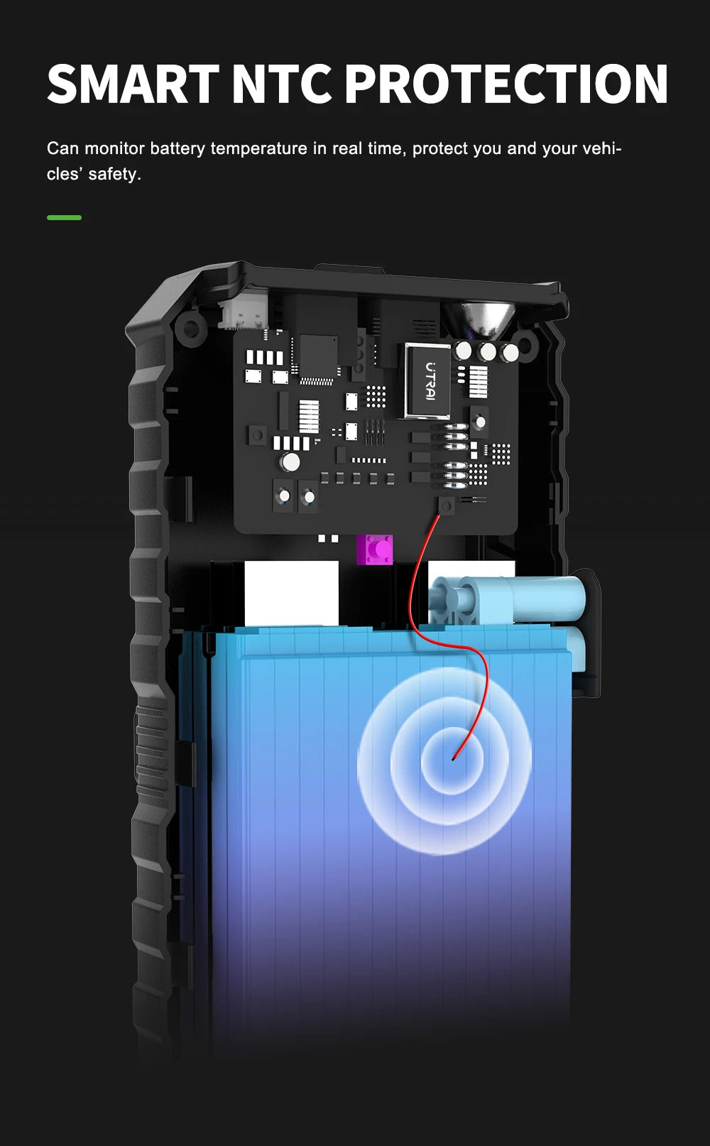 UTRAI Power Bank  4000A Jump Starter Portable Charger Car Booster 12V Auto Starting Device Emergency Car Battery Starter