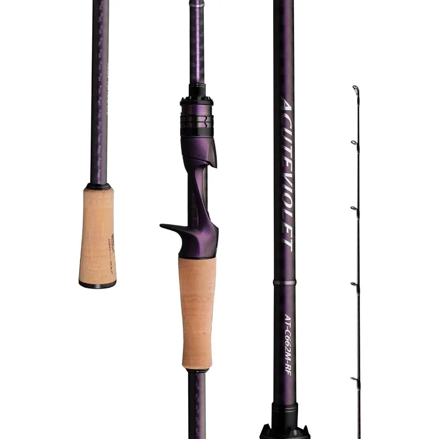 Fishing Rod for Spinning and Baitcasting with Fast Action Design 2Piece Construction Using TORAY 36 Ton Carbon Fiber Titanium F