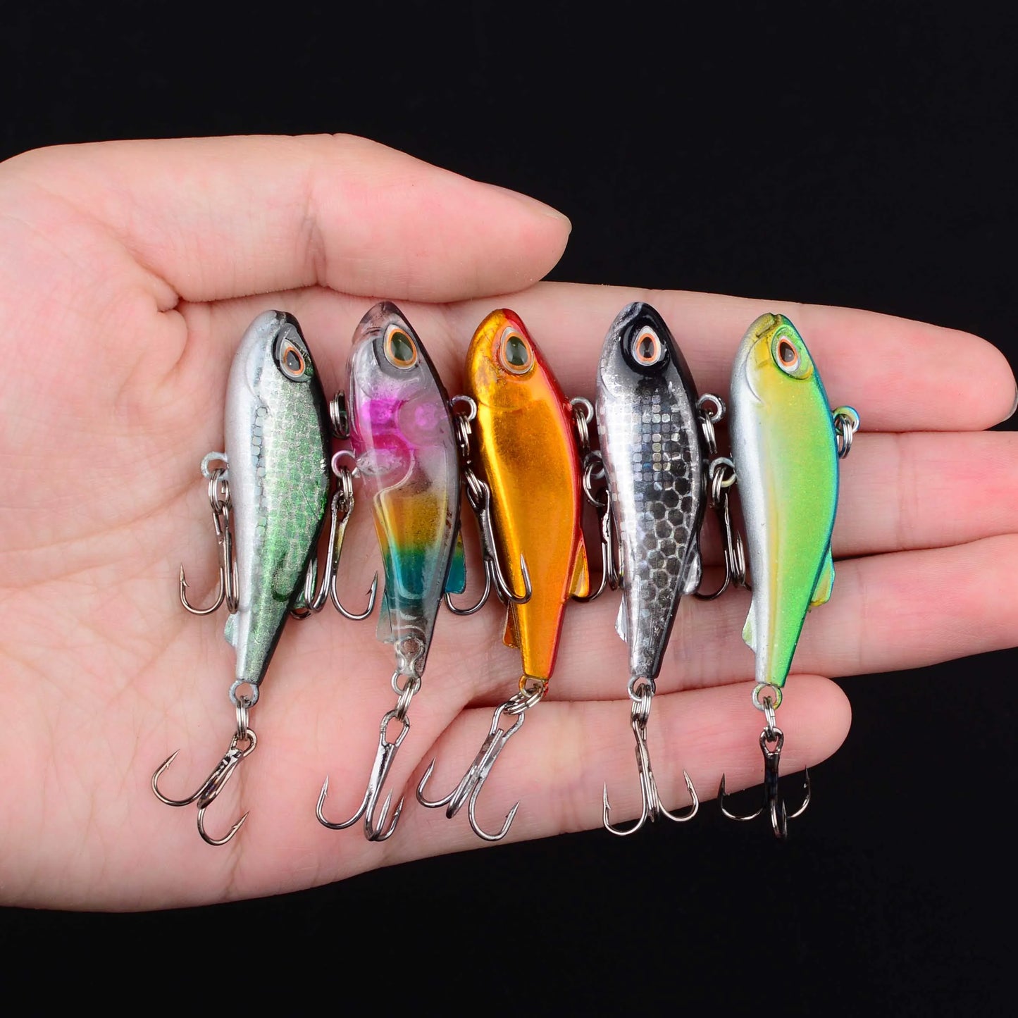 1Pc Mini VIB Fishing Lure Vibration Artificial Baits Winter Ice Fishing Wobblers Bass Crankbait Fishing Tackle