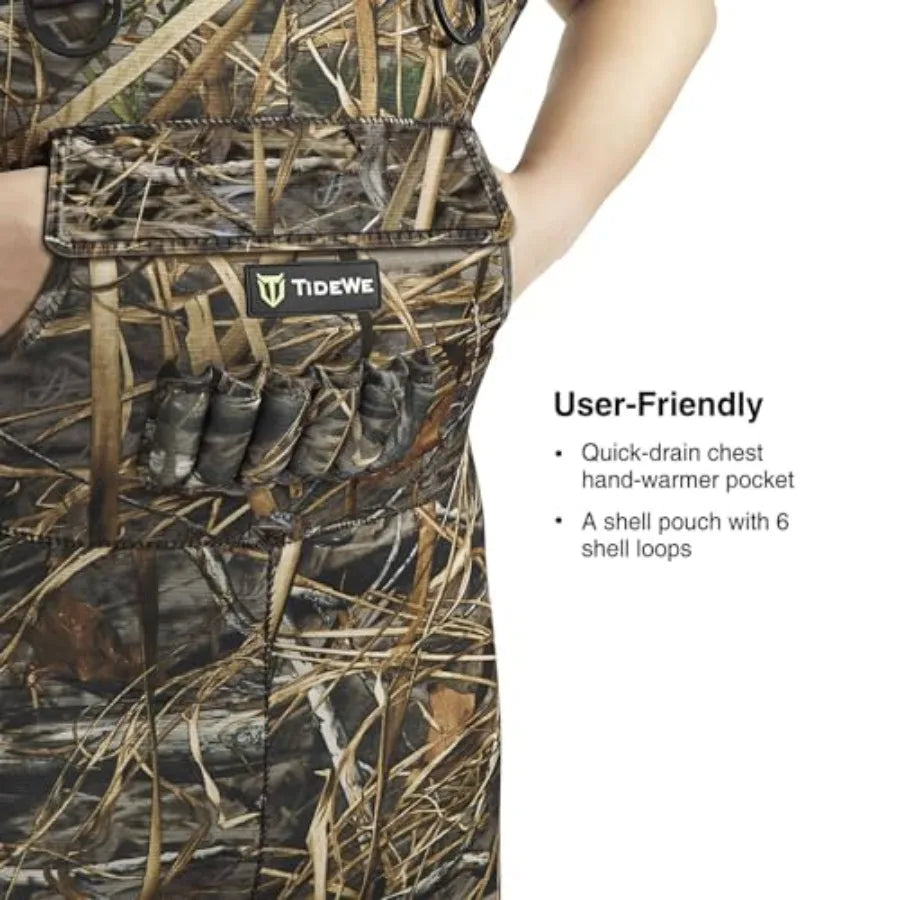 Hunting Chest Waders for Men with 800G Insulation Waterproof Neoprene Camo Bootfoot Wader
